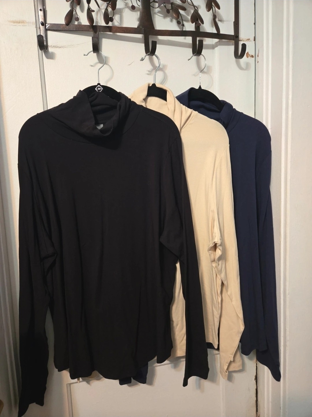 Long Sleeve Turtleneck Sweater - Black, Cream, Navy
